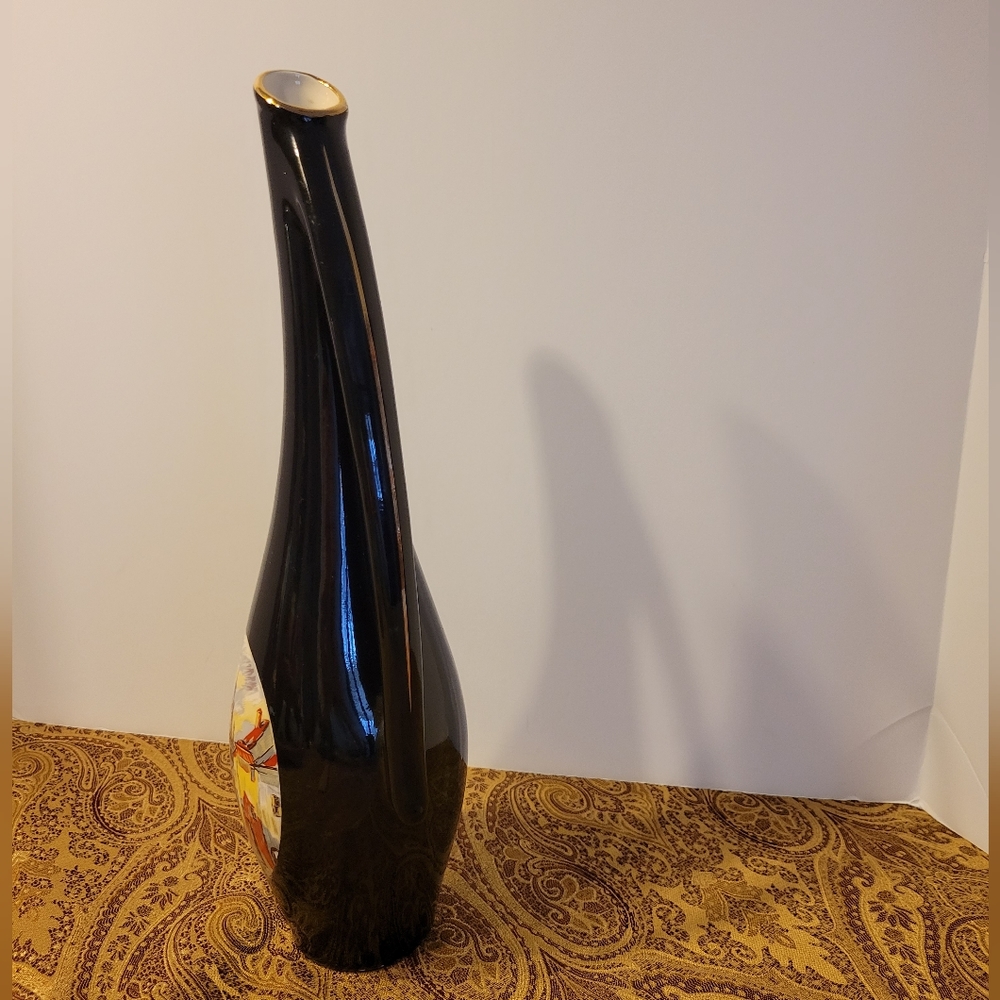 Vintage Romanian Hand-painted Decanter - Picture 3 of 10